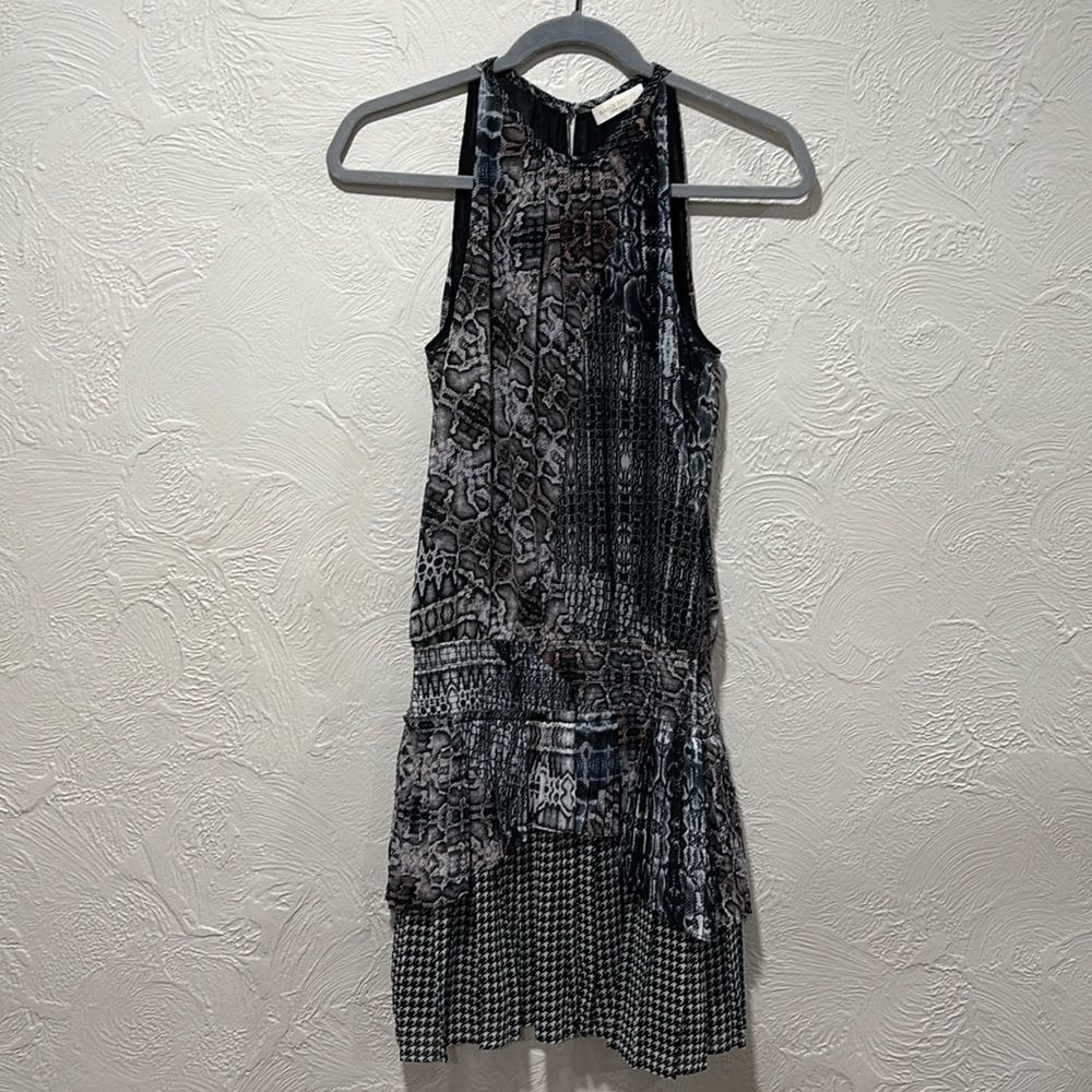 Ramy Brook Monae Python Houndstooth Print Mini Si… - image 1